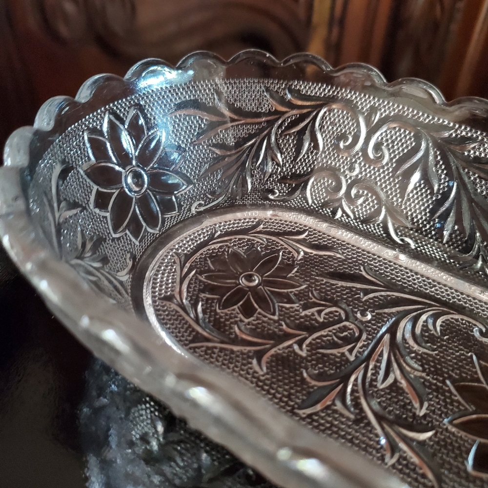 Vntg 10 1/4" Oval "Sandwich Clear" Dish by Tiara 🇺🇸 - Picture 7 of 12